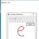 usare touchpad handwriting