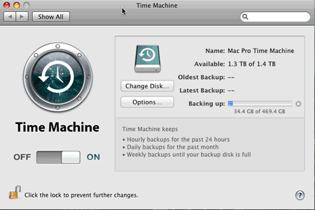 usare time machine